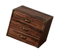 LeeQinersw Organiseur de bureau en bois, organiseur de table, tiroirs, armoire de rangement, boîte pour bureaux, chambre, salon, salle de bain, bureau à domicile, 24x18x19cm