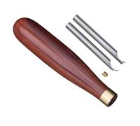 LeeQinersw Outil d'Ouverture de Boîtier de Montre Outil Réparation Montre Ouvre Boîtier Levier Montre Poinçon Horloger Manche Bois Santal Ergonomique Pointe, F - Nouveau Couteau À Crochet 2 en 1