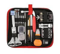 LeeQinersw Outil Réparation Montre Kit Outils Montre Coffret Horloger Ouvre-boîte Chasse-goupille Acier Inoxydable avec Étui Zippé et Supports Adapté aux Bricoleurs Professionnels Atelier, Style to 2