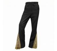 LeeQinersw Pantalon à Pailltes Rétro | Jambes Larges Évasées, Pantalon Sequin, Brillant, pr Spectacles, Fêtes, Femmes, Or, L