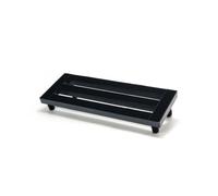 LeeQinersw Pédalier d'Effets Guitare Pédalboard Plateau Support Aluminium Antidérapant Gestion des Pédales Organisation Câbles Cadre Métal Compact Incliné, 50 18cm