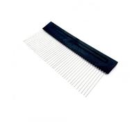 LeeQinersw Peigne à Texturer Peigne de Finition Outil à Dents Serrées Rectangulaire Métal et Plastique pour Effets de Texturisation Adapté à la Rénovation Murale, Peigne À Dents D1139B 23,5 CM