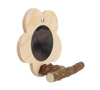 LeeQinersw Perchoir Miroir Interactif en Bois pour Perruches Calopsittes, Idéal pour Les Calopsittes. Ce Perchoir Suspendu en Bois Est Un Jou
