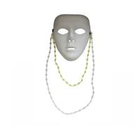 LeeQinersw Performance Face Cover Accessoire Costume Couvre-visage Décor Perlé Parure Danse Contemporaine Ornement Visage Scène Plastique Look Sous Lumières