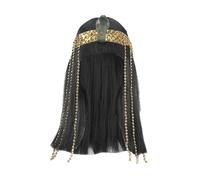 LeeQinersw Perruque noire pour femme, cheveux lisses, idéale pour les fêtes, et Noël.