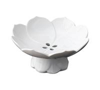 LeeQinersw Plat de Service Assiette sur Pied Bol à Salade de Fruits Plateau de Service Conception sur Socle Élégant Adapté pour La Cuisine Moderne et La Décorati, Blanc