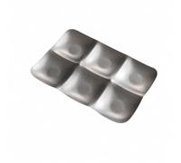 LeeQinersw Plat Service En Acier Inoxydable à Six Compartimen Gain Place Plateau à Snacks En Acier Inoxydable Argenté pr Plan Travail, Argent