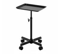 LeeQinersw Plateau de Salon de Coiffure Chariot Trolley Support Tablette Hauteur Réglable en Alliage d'Aluminium et Fer roulettes Fluides pour Outils et, Noir