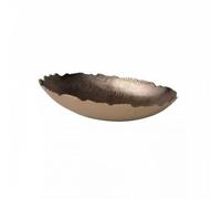 LeeQinersw Plateau Décoratif Ciselé Vaisselle, 31x17x7cm, Ovale Petit | Doré, Sculptural, Bol, pour Salon