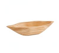 LeeQinersw Plateau Industriel Serviteur à Fruits de Présentation en Acacia Naturel Silhouette Bateau Extrémités Pointues Texture Rustique Adapté à Salle à Manger Table Basse