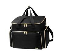 LeeQinersw Pochette de rangement pour vernis à ongles, organisateur d'outils pour les ongles, boîte double compartiment pour kit de manucure, huiles