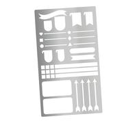 LeeQinersw Pochoir Journal Métal Pochoir Agenda Gabarit Acier Inoxydable Accessoire Réutilisable pour Organisation et Décoration Créative Utilisé pour Tracé sur, Style C
