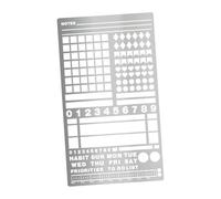 LeeQinersw Pochoir Journal Métal Pochoir Agenda Gabarit Acier Inoxydable Accessoire Réutilisable pour Organisation et Décoration Créative Utilisé pour Tracé sur, Style A