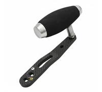 LeeQinersw Poignée de Moulinet de Pêche en Fibre de Carbone avec Poignée en Mousse EVA Conception Légère et Stable Manche pour Plus de Confort Adaptée à la Pêche Sportive et Détente , Noir Et Argent