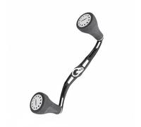 LeeQinersw Poignée de Moulinet de Pêche Manivelle Poignée Antidérapante Bras Aluminium Bouton EVA Montage 8x5 Mm et 7x4 Mm Environ 40 G Longueur150mm Adaptée à, Argent, Argent