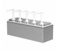 LeeQinersw Pompe à Sauce Distributeur Sirop Condiment Bouteille Pompe Distributeur Boisson Dose Ml Éléments Démontables Plan de, Pompe À Sauce Cinq Têtes 2L Avec Boîte