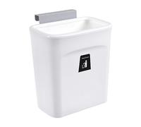 LeeQinersw Poubelle Porte de Placard Cuisine Conserve à Déchets Suspendue Mini Bac à Compost Mural En PP Flexible avec Fonction Coulissante Coupe pour Foyers Sal, Blanc