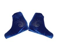 LeeQinersw Protège Patins à Glace Housse Couvre Étui en Velours Doux avec Motif Spirale Ouverture Élastique Tenue Ferme Profil Patin Convient au, Bleu, color to 4