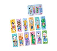 LeeQinersw Puzzle Cognitif En Bois avec Récipient En Métal, Formes et Couleurs pour Jeunes Apprenants, Animal