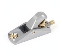 LeeQinersw Rabot à Bois Mini en Aluminium Réglage Précision en Laiton pour Travail Du Bois Finition s Chants Pits Travaux Adapté, size to 1, Rabot À Faible Angle, Argenté