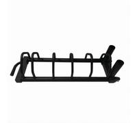 LeeQinersw Rangement Haltères Porte-disques Barbell Rack Support Poids avec Tiges Séparatrices et Logement Barres en Fer Soudé Déplaçable avec Poignées Convient, Noir, Grand