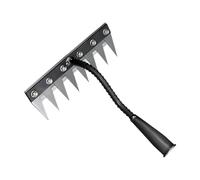 LeeQinersw Râteau de Désherbage de Jardin en Acier Allié, Outillage Manuel de Jardin, Râteau de Désherbage avec Poignée Ergonomique pour Terre et Pelouse, 8 Dents