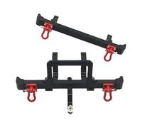 LeeQinersw RC Cars Guard Ensemble Pare-chocs avant Arrière Pièce Substitut Aluminium Accessoires Upgrade DIY pour Voitures Camions RC Adapté pour Cadeau Décorati, Noir