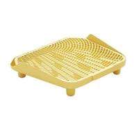 LeeQinersw Récupérateur Litière Ajré | Cadre Rectangulaire Robuste, Plateforme Grille Litière, Stable, pr, Jaune, 53CM
