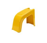 LeeQinersw Repose-pieds Pédicure Banc Tabouret Marchepied Support avec Design Stable pour Espaces Réduits Surface Perforée Antidérapante Compartiment Latéral, Array, Jaune