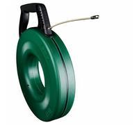 LeeQinersw s Électrique Aiguille Passe-câble Outil Tire-câbles Enrouleur Fil d'Acier 3.0mm à Lisse pour Tirage Rapide avec Tête à Ressort Flexible, 20M, Tête Rouleau