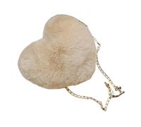 LeeQinersw Sac à bandoulière en Forme de cœur Sac à bandoulière Sac de soirée élégant et Mignon pour Un Usage Quotidien, Beige