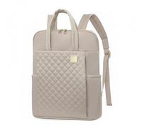 LeeQinersw Sac à Dos Femme Oxford PU Polyester Compartiments Étagés Zipper Cousu Style Moderne Rangement Efficace Organisation Adapt ntreprise Participation Événement, Beige 763