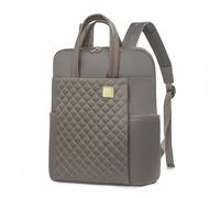LeeQinersw Sac à Dos Femme Oxford PU Polyester Compartiments Étagés Zipper Cousu Style Moderne Rangement Efficace Organisation Adapt ntreprise Participation Événement, Khaki 763