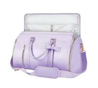 LeeQinersw Sac de Convertible Bag Sac Weekend Sac Fourre Tout avec Compartiments pour Vêtements et Chaussures Organisation à Plat pour Costumes et Robes Adapté, Violet, Violet