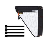 LeeQinersw Sacoche de Cadre de Vélo Sacoche de Rangement Accessoire Vélo Pochette de Tube avec Quatre Sangles pour Une Stabilité Ferme Adapté pour Tout Type de B, Blanc