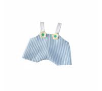 LeeQinersw Salopette Poupée BJD Salopette Short Bretelles Tenue Accessoire avec Rayures et Fleur Brodée en Tissu Doux Adaptée à Photographie Exposition Jeu Créatif Collection , Bleu Clair