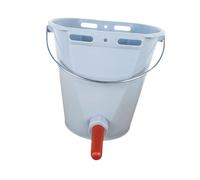 LeeQinersw Seau à Lait pour Veaux, avec Tétine, pour 8 litres D'aliment pour Veaux, Gris avec 1 Mamelon
