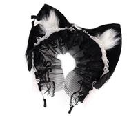 LeeQinersw Serre-tête oreilles de chat pour photos, accessoires de fête, décoration de robe, bandeau, Noir