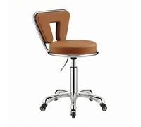 LeeQinersw Siège de Coiffure Professionnel Chaise de Salon Tabouret Esthétique Fauteuil Maquillage avec Colonne de Levage Levier Latéral Cinq roulettes Cadre, Marron Foncé