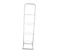 LeeQinersw Stand Exposant En Métal pour Le Rangement de Basket-ball Intérieur et de Football, Blanc 4 Niveaux
