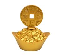 LeeQinersw Statue Chinoise Yuan Bao En Lingot, Figurine Rotative, Collection Dorée Portable