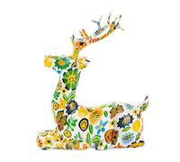 LeeQinersw Statute Renne en Résine Stylisée Statute Bois Ramifiés, Autoportant, Figurine sur Pied, pr Chambre, Entrée, Table Basse, Multicolore, Assis