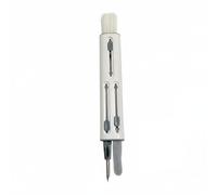 LeeQinersw Stylo de Nettoyage Écouteurs Kit Hygiène Électronique Brosse Compacte Pointe Métal Éponge Flocage Plastique pour Ports et Convient aux de Travail, Blanc Gris