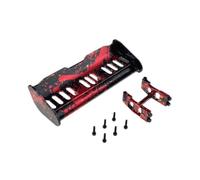 LeeQinersw Support D'aileron Arrière En Métal, Modification à Faire Soi-même, Haute Performance, Remplace Le Support de Montage pour Voiture RC 1/16 16213, Noir Rouge