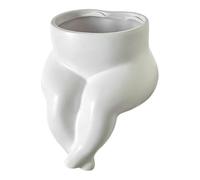 LeeQinersw Support de Plante Artistique pour Décoration Intérieure 4,3 X 4,7 X 5,1 Pouces Accessoire Multi-Usage, Blanc