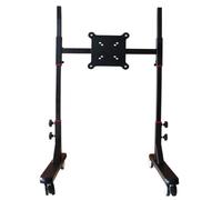 LeeQinersw Support d'Écran Réglable Pied Moniteur Chariot Roulant Support Structure en Métal Robuste avec Hauteur Modulable Roues Verrouillables Base 65cm X 55cm Adapté au Bureau Domicile