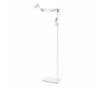 LeeQinersw Support Sèche-Cheveux Support de Sol Support Réglable Pince Coussinée Base Élargie Alliage Solide Mains Libres Adapté au, Support De Sol À Bras Articulé 175 Blanc Grande Pince Universelle