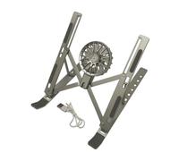 LeeQinersw Support Ventilé pour Ordinateur Portable, Argent 18 Pouces avec Ventilateur