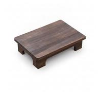 LeeQinersw Table Basse en Bois Massif Paulownia, 40cm X 28cm X 10cm, 40 De Long - Couleur Fortement Rôtie - Peinture À Base D Eau Écologique Bois Massif