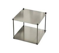 LeeQinersw Table Basse Pliante Carrée Table d'Appoint Table de Salon Table de Balcon en Bois avec Cadre Assorti et Rebord Ouverture et Fermeture Faciles Surface